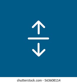 Web Arrow Stretch Flat Icon On Blue Background