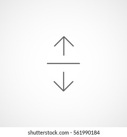 Web Arrow Stretch Line Icon On White Background