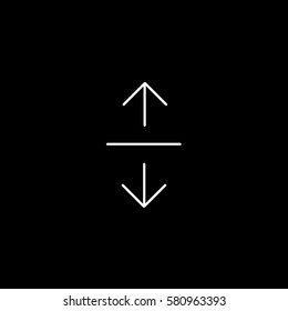 Web Arrow Stretch Line Icon On Black Background