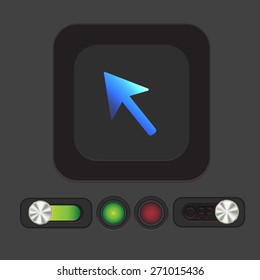 web arrow symbol, cursor icon