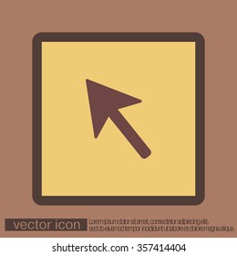 web arrow symbol, cursor icon