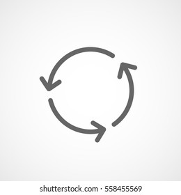 Web Arrow Update Refresh Flat Icon On White Background