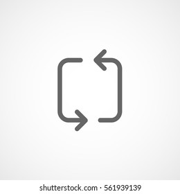 Web Arrow Update Refresh Flat Icon On White Background