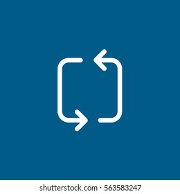 Web Arrow Update Refresh Flat Icon On Blue Background