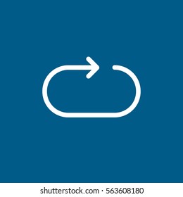 Web Arrow Update Refresh Flat Icon On Blue Background