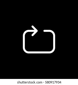 Web Arrow Update Refresh Flat Icon On Black Background