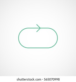Web Arrow Update Refresh Green Line Icon On White Background