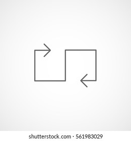 Web Arrow Update Refresh Line Icon On White Background