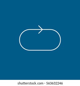 Web Arrow Update Refresh Line Icon On Blue Background