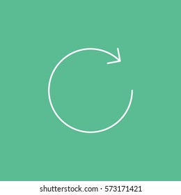 Web Arrow Update Refresh Line Icon On Green Background