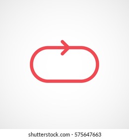 Web Arrow Update Refresh Red Flat Icon On White Background