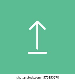 Web Arrow Upload Up Flat Icon On Green Background