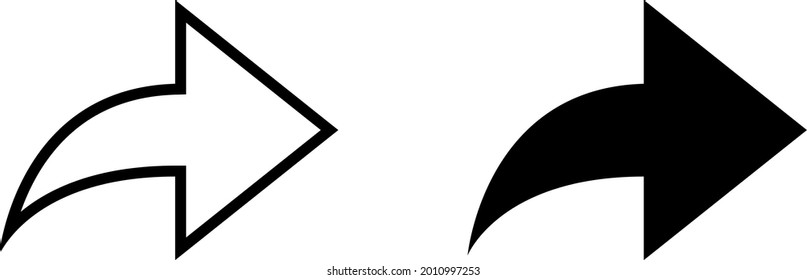 web arrow vector icon set