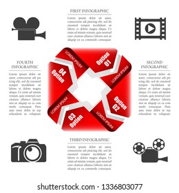 Web arrow for website app business interface infographic.  
