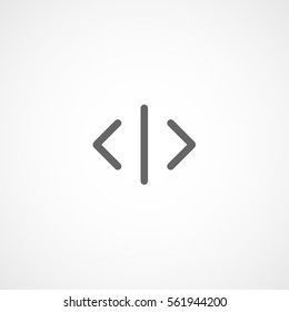 Web Arrow Wider Flat Icon On White Background