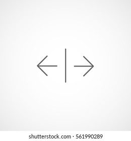 Web Arrow Wider Line Icon On White Background
