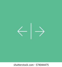 Web Arrow Wider Line Icon On Green Background
