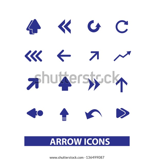web arrows,\
directions icons, signs set,\
vector