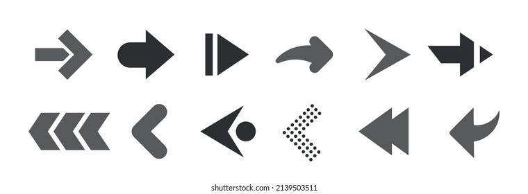 Web Arrows set icons. Arrow icon. Arrow vector collection. Modern arrows.