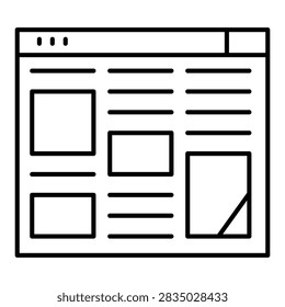 Web Article Online Website Content Line Icon
