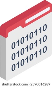 Web Assembly Binary isometric Concept, Browser Compiler InterpreterVector Icon Design, Software and web development symbol, Computer Programming and Coding stock illustration, Binary Manager Sign