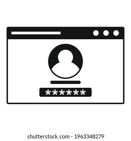Web authentication icon. Simple illustration of Web authentication vector icon for web design isolated on white background