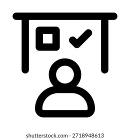 Web Avatar Modern Line Icon. Profesional de Vector mínimo que representa la identidad en línea del perfil del usuario y el carácter digital.
