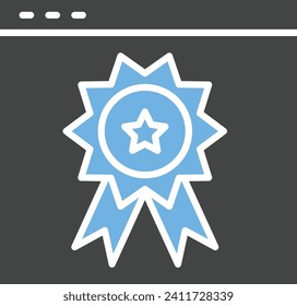 Imagen vectorial de icono de premio web. Adecuado para aplicaciones web móviles y medios de impresión.