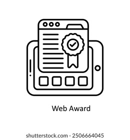 Vektorgrafik des Webpreises Symboldesign-Illustration. Smart Home und Technologie Symbol auf weißem Hintergrund EPS 10 Datei
