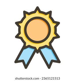 Web Award Vector Thick Line Filled Colors Icon For Personal And Commercial Use.
