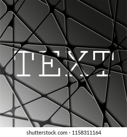 Web background of lines black and white on the text. Vector illustration