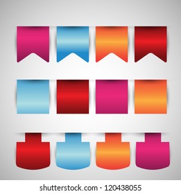 web badges ribbon tags