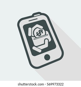 Web bank - long shadow icon