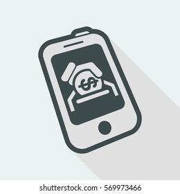 Web bank - long shadow icon