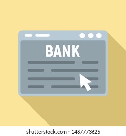 Web banking icon. Flat illustration of web banking vector icon for web design
