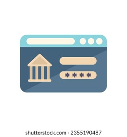 Web banking icon flat vector. Payment service. Service money isolated