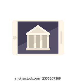 Web banking icon flat vector. Online payment. Digital card isolated