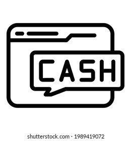 Web banking icon. Outline Web banking vector icon for web design isolated on white background