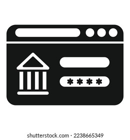 Web banking icon simple vector. Payment service. Service money