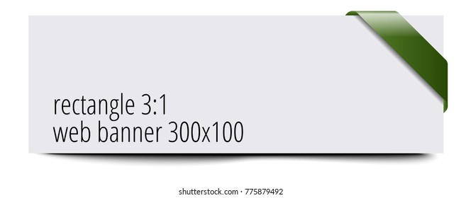 Web banner 3x1 template with ribbon