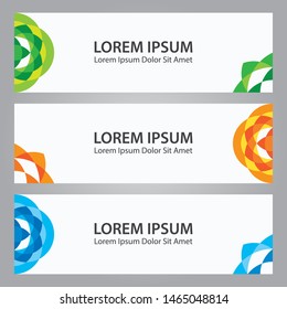 Web banner abstract geometric template for business, modern web design, corporate, identity, stationery, background modern
