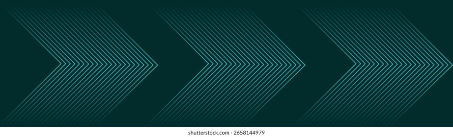 Web Banner abstract green lines digital geometric elements modern shiny vector background dark green stripes curve luxury EPS 10