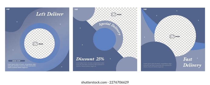 web banner ads for promotion design with blue color. Editable Post Template Social Media Banners for Digital Marketing.