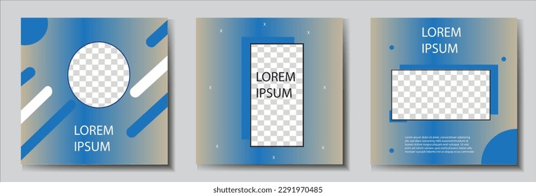 web banner ads for promotion design with blue color. Suitable for social media post and web internet ads