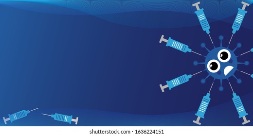 Web banner for agitation of prophylaxis against viral diseases in medical institutions, the concept of the benefits of vaccination for human health