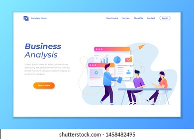 web banner background vector for data analysis, digital marketing, teamwork, business strategy and analysis.