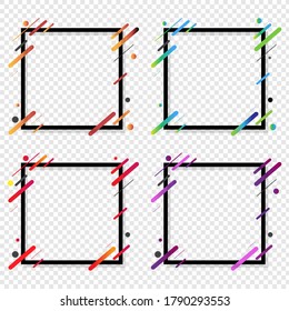 Web Banner Big Set Isolated Transparent Background, Vector Illustration