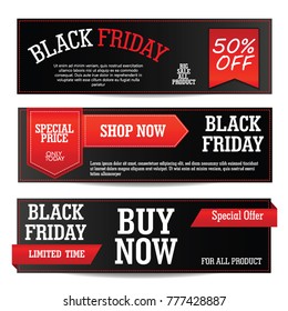 Web banner black friday template