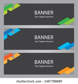 Web banner business template abstract geometric, modern web design, corporate, identity, stationery, background modern