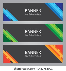 Web banner business template abstract geometric, modern web design, corporate, identity, stationery, background modern